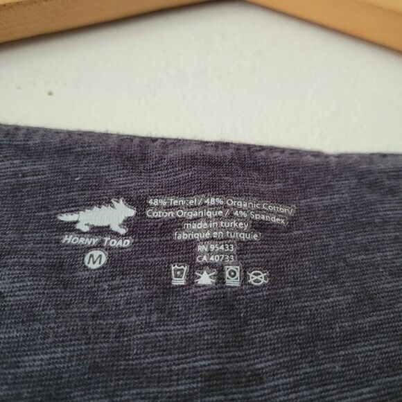 Horny Toad Short V-Neck Dress Grey M Organic Cotton Blend - Picture 3 of 5